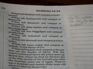 Learner studying Hebrew vocabulary cards beside a notebook showing masculine and feminine noun examples.